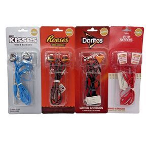 Doritos Reese's Cup Noodles Kisses Wired Earbuds Snack-Themed Headphones Set NEW